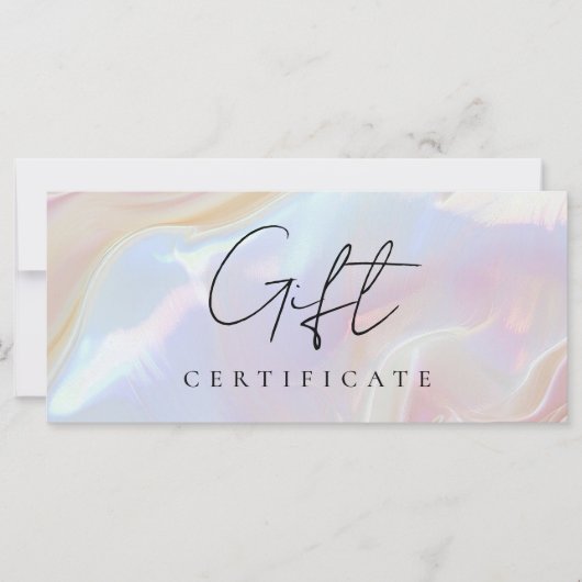 Opal Stone Shellバックグラウンドギフト証明書カード (正面)