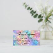 opal stone thank you business card 名刺 (スタンド正面)