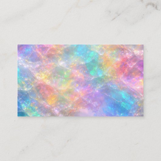 opal stone thank you business card 名刺 (裏面)