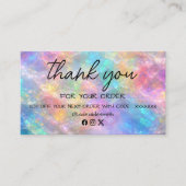 opal stone thank you business card 名刺 (正面)