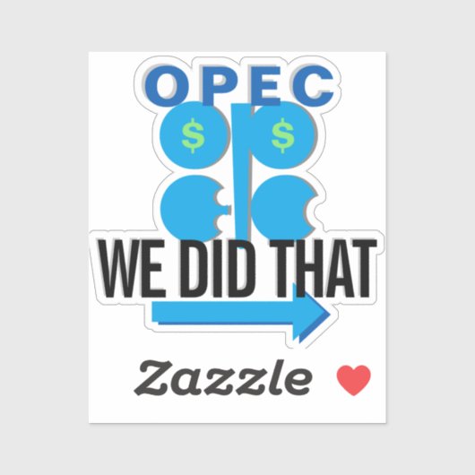 OPEC油カルテル我々はガス価格ポンプのステッカーをした シール (シート)