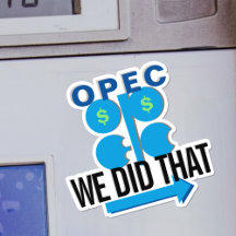 OPEC油カルテル我々はガス価格ポンプのステッカーをした