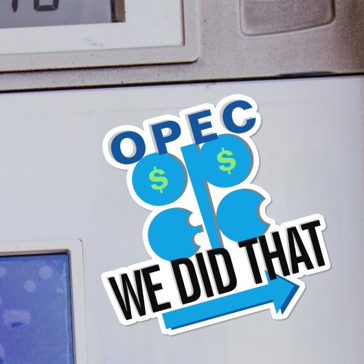 OPEC油カルテル我々はガス価格ポンプのステッカーをした シール