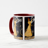 Opelによってはヴィンテージ広告が自転車に乗ります マグカップ (正面左)