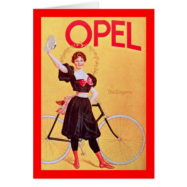 Opel -ヴィンテージの自転車ポスターArt (1900年) (正面)
