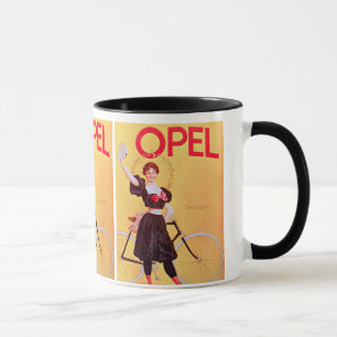 Opel -ヴィンテージの自転車ポスターArt (1900年) マグカップ