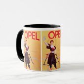 Opel -ヴィンテージの自転車ポスターArt (1900年) マグカップ (正面左)
