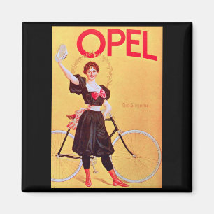 Opel -ヴィンテージの自転車ポスターArt (1900年) マグネット