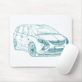 Opel ZafiraのTourer 2012年 マウスパッド (マウス)