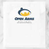 Open Arms Worldwideステッカー 楕円形シール (バッグ)