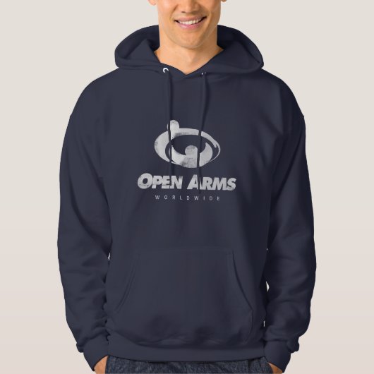Open Arms Worldwideロゴフード付きスウェットシャツ パーカ (正面)