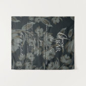 Open Bar and Signature Drink Brown Floral Wedding  タペストリー (正面(横))