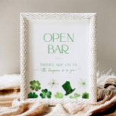 Open Bar Bridal Shower St. Patrick's Day green 台座サイン