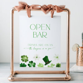 Open Bar Bridal Shower St. Patrick's Day green 台座サイン