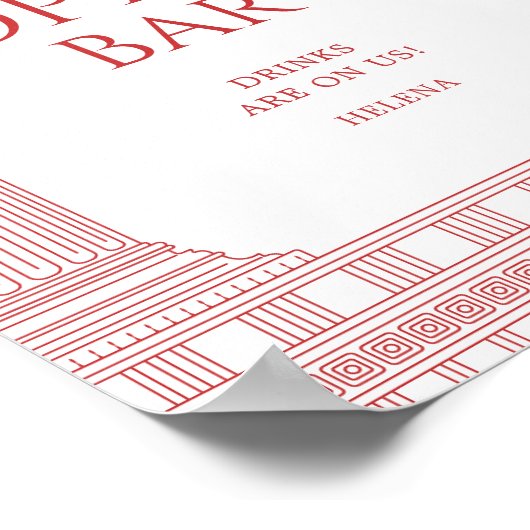 Open bar poster for goddess party ポスター (角)