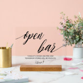 Open Bar Wedding  アクリルサイン (ウェディング)