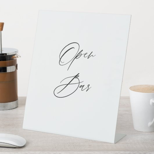 Open Bar Wedding Sign | Bar Tabletop Sign 台座サイン (インサイチュ)