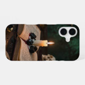 Open Book and Candle Gothic Phone Case iPhone 16ケース (裏面横)