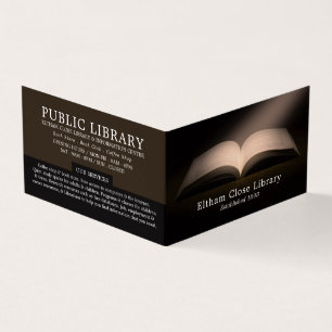 Open Book、Library、Librarian詳細 名刺