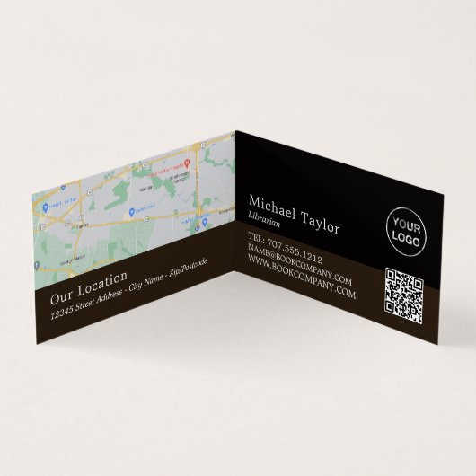 Open Book、Library、Librarian詳細 名刺 (内部)