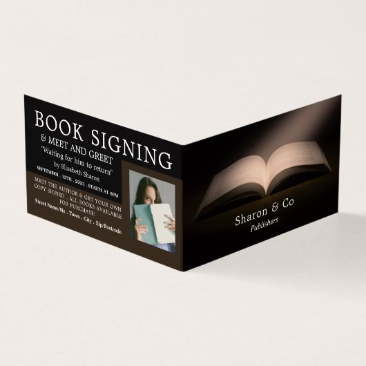 Open Book、Publisher、Writer Book Signing 名刺 (外部)