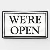 Open Business シンプル Black and White Business 横断幕 (横)