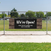 Open Business Wood素朴だ 横断幕 (インサイチュ)