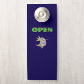 OPEN / CLOSED ダークブルー ドアノブサイン (ノブ)