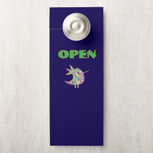 OPEN / CLOSED Dk Blue  ドアノブサイン (ノブ)