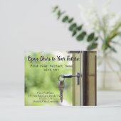 Open Doors Real Estate Referral Card ポストカード (スタンド正面)