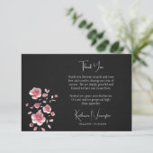 Open-Faced Pink Flowers Orthodox Christian Funeral サンキューカード (スタンド正面)