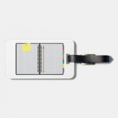 Open Graph Paper Notebook with Pencil ラゲッジタグ (裏面横)