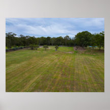 Open Green Field Recreational Park Landscape