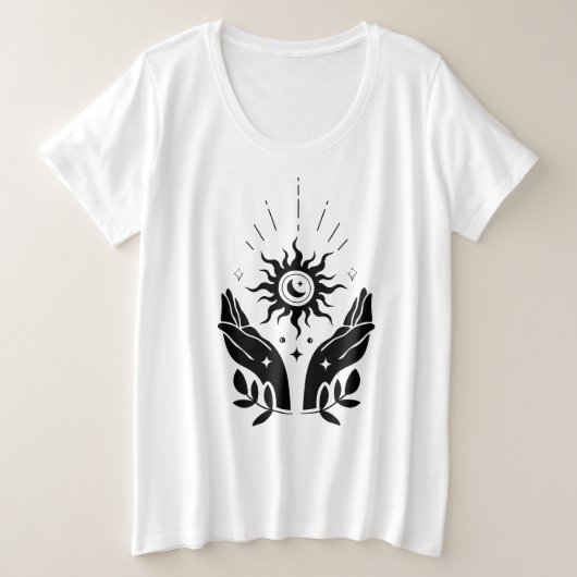 Open Hands Sun and Moon Vibes Tシャツ (デザイン正面)