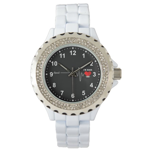  Open Heart Bypass Surgery Heart Attack Survivor 腕時計 (正面)