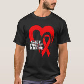 Open Heart Surgery Bypass Awareness Heart Heart Su Tシャツ (正面)
