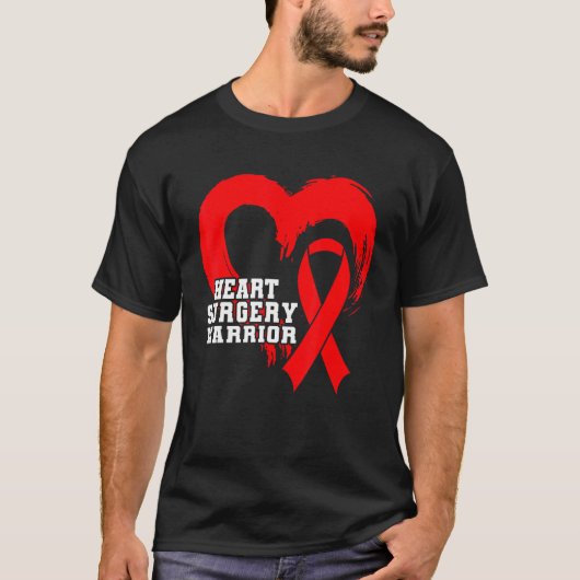 Open Heart Surgery Bypass Awareness Heart Heart Su Tシャツ (正面)