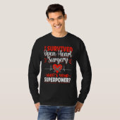 Open Heart Surgery Bypass Awareness Heart I Surviv Tシャツ (正面フル)