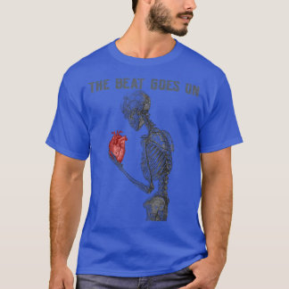 Open Heart Surgery Survivor Cardiology Skeleton Hu Tシャツ
