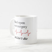 Open Heart Surgery Survivor Coffee Mug コーヒーマグカップ (正面左)