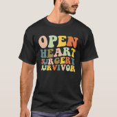Open Heart Surgery Survivor Heart Surgery Recovery Tシャツ (正面)