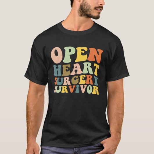 Open Heart Surgery Survivor Heart Surgery Recovery Tシャツ (正面)