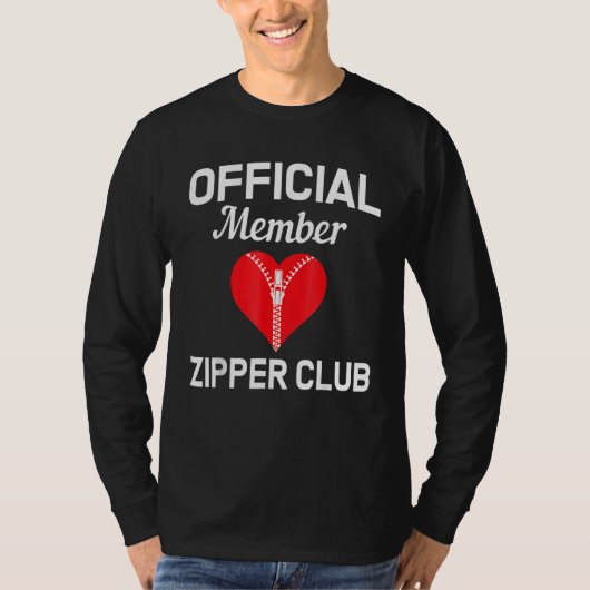 Open Heart Surgery Zipper Club Bypass Get Well Rec Tシャツ (正面)
