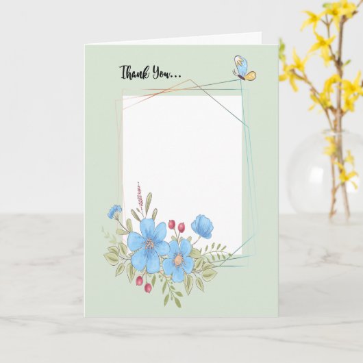 Open House Add Photo来をありがとう。 カード (黄色い花)