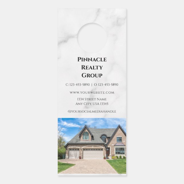 Open House Invitation Real Estate Farming Door Han ドアノブサイン (正面)