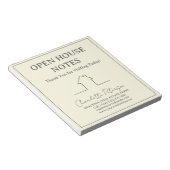 Open House Notepad for Realtors ノートパッド (アングル)