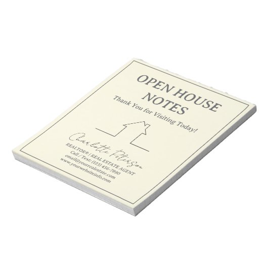 Open House Notepad for Realtors ノートパッド (回転)