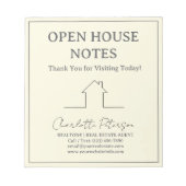 Open House Notepad for Realtors ノートパッド (正面)
