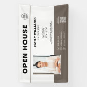 Open House Real Estate Logo QR Promotional 横断幕 (縦)