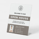 Open House Real Estate Logo Welcome 台座サイン (正面)